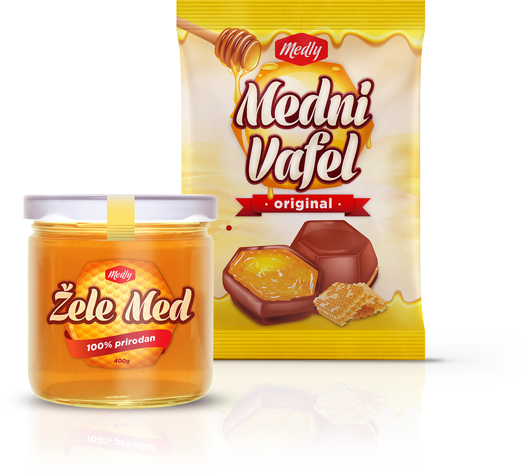 Lazarus Kreativ Labels & packs MEDLY honey honey and WAFLE Packaging and labels design